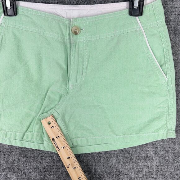Columbia PFG Shorts Womens 4 Green Cotton Mid Rise Casual Outdoor Camping Hiking - Picture 7 of 9